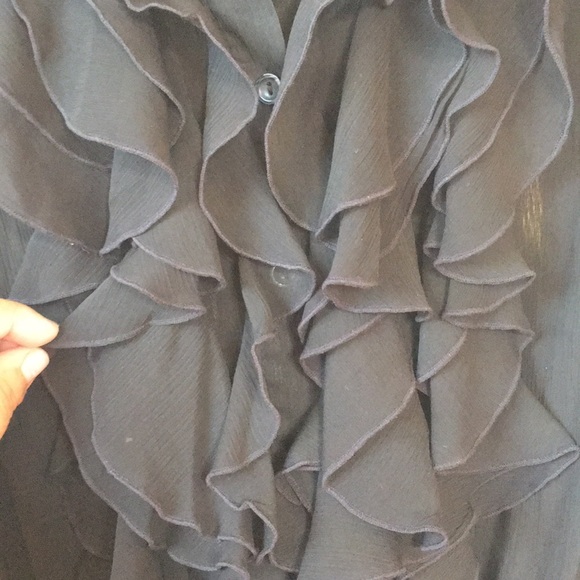 MILEY CYRUS cute black ruffled top - Picture 5 of 5